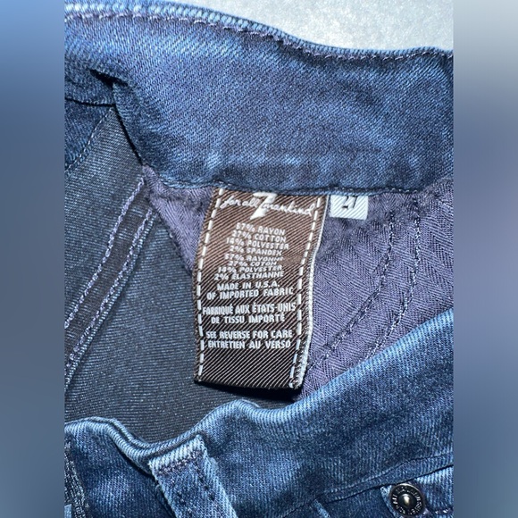 7 for all mankind dark denim the ankle skinny jeans size 27 - Picture 5 of 5